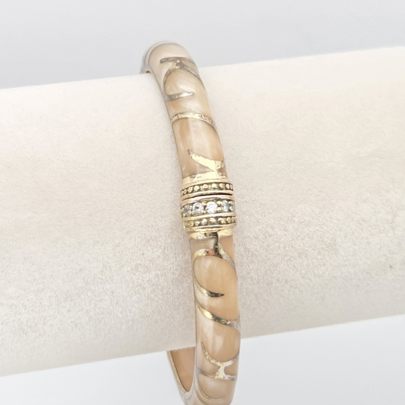 Cristina Sabatini Jewelry - Cristina Sabatini Designer 18K Gold Plated Resin Clamper Bangle